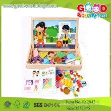 Hot New Product For 2015 Magnetic Shape Game Educational Toys In Wooden Box